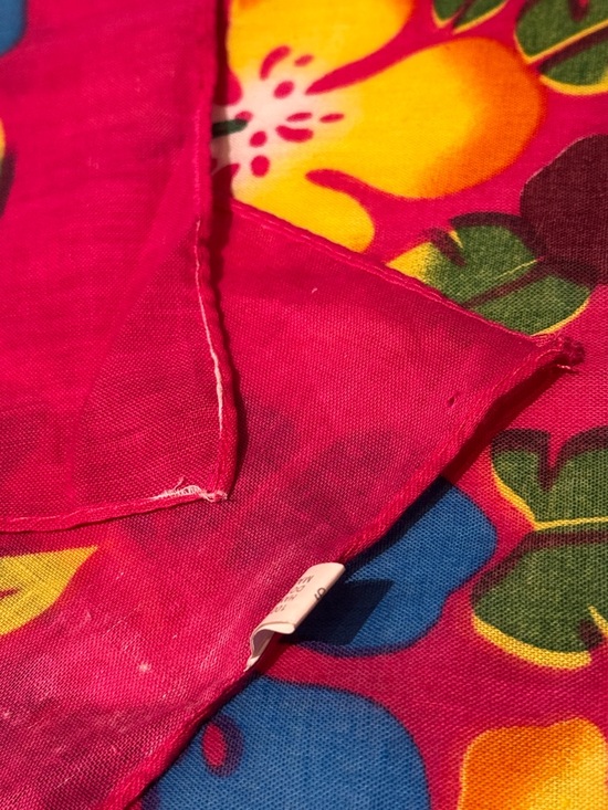 OTC Pink Hawaiian Floral Bandana Scarf - Picture 4 of 8